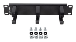Lanberg AK-1702-B Organizador de cables 10 pulg 1U 3 anillas negro