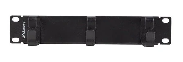 Lanberg Organizador de cables 10 pulg 3 anillas tipo B negro