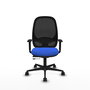 PIQUERAS Y CRESPO Silla de oficina Cilanco con mecanismo Sincro/Traslack Azul y Negro