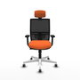 PIQUERAS Y CRESPO Silla de oficina Yunquera Naranja y Negro