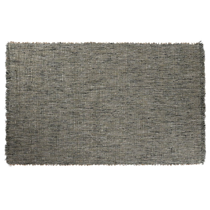 DKD Home Decor Alfombra de Yute y Lana 300x200 cm Turquesa