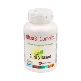 SURA VITASAN Ultra B Complex 60 Cápsulas - Complejo B Coenzimadas, Niacina Sin Rubor, Energía y Sistema Nervioso