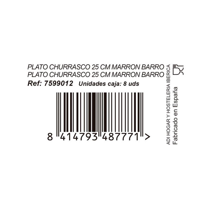 Plato Churrasco Barro Barro Anaflor Anaflor 25 cm
