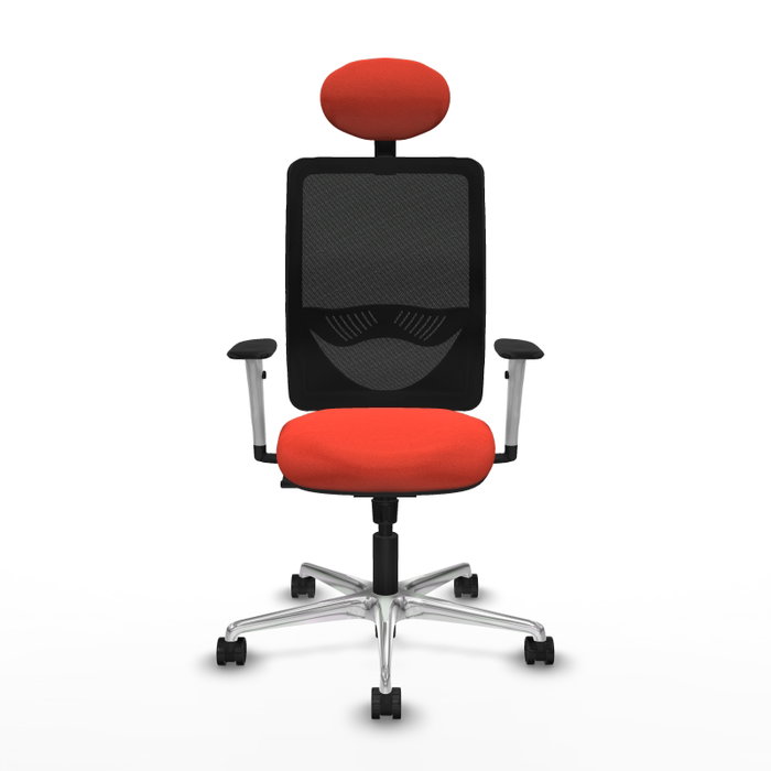 PIQUERAS Y CRESPO Silla de oficina Zulema con mecanismo Sincro, Naranja oscuro y Negro PIQUERAS Y CRESPO Silla de oficina Zulema con mecanismo Sincro, Naranja oscuro y Negro