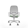 PIQUERAS Y CRESPO Silla de oficina Cilanco con mecanismo Sincro/Traslack Verde y Blanco