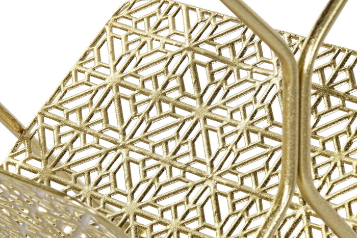 DKD Home Decor Revistero Dorado Metal y Espejo 45 x 45 x 55 cm