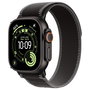 Apple Watch Ultra 3 Titanio 49mm Negro GPS+LTE 5G con Correa Trail Loop Negro/Carbón S/M, 64GB, watchOS 11, Resistente 100m, MIL-STD-810H