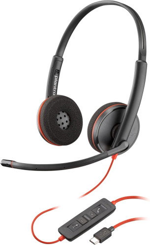 HP Poly Blackwire 3325 con certificación Microsoft Teams, USB-C y conector de 3,5 mm, Negro HP Poly Blackwire 3325 con certificación Microsoft Teams, USB-C y conector de 3,5 mm, Negro