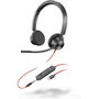 HP Poly Blackwire 3325 con certificación Microsoft Teams, USB-C y conector de 3,5 mm, Negro