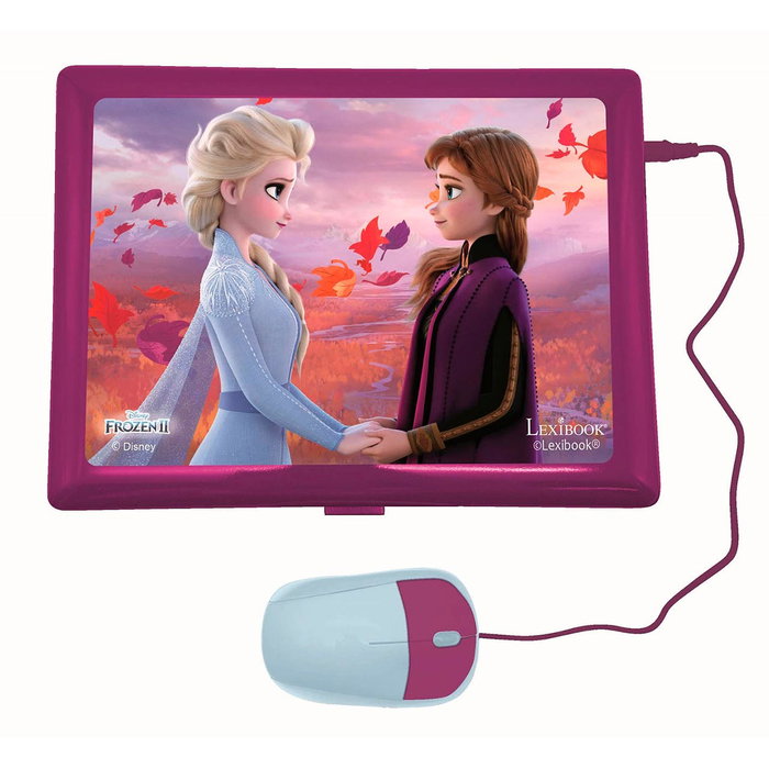 Lexibook Ordenador Portátil Disney Frozen Bilingüe con 124 Actividades