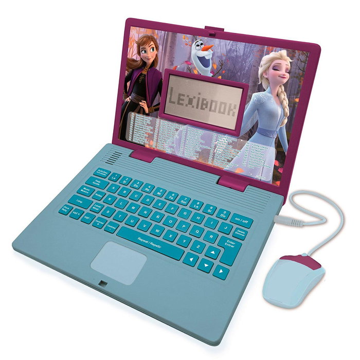 Lexibook Ordenador Portátil Disney Frozen Bilingüe con 124 Actividades