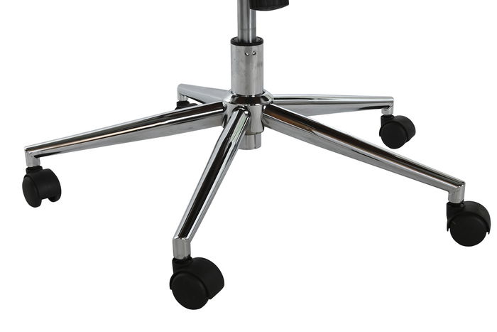 DKD Home Decor Silla Moderno Beige Marfil Pu Madera Metal Ruedas Ajustable 69 x 108.5 x 71 cm