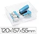 Plasticforte Organizador de Sobremesa N 2 Transparente, Plástico, 120x157x55 mm