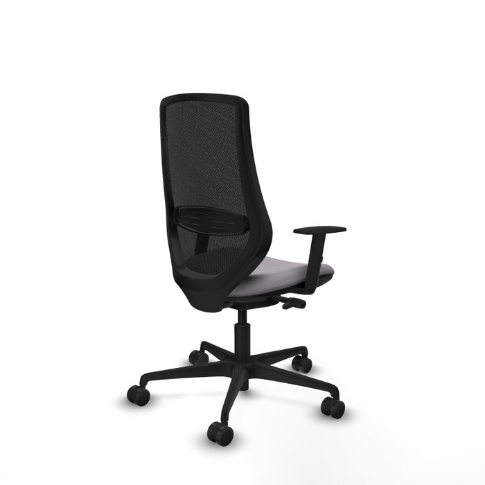 PIQUERAS Y CRESPO Silla de oficina Mardos con mecanismo Sincro/Traslack, Gris y Negro