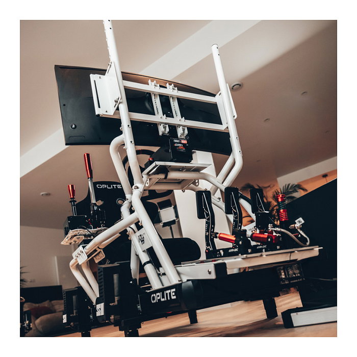 Oplite Soporte para monitor de simulador para R8 blanco Oplite Soporte para monitor de simulador para R8 blanco