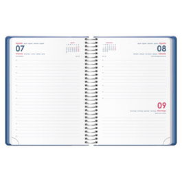Agenda Anual (2026) Dohe Denver Espiral Tapa Extra Con Goma 150X210 D/P Azul Marino