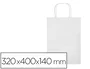 Q-connect Bolsa de papel blanco con asa retorcida 320x400x140 mm