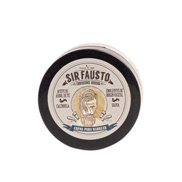 Sir Fausto Crema para Barbear 200 mL - Prepara la piel para un afeitado sin irritaciones, con extractos 100% naturales y aroma herbal.