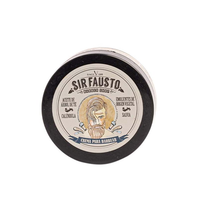 Sir Fausto Crema para Barbear 200 mL - Prepara la piel para un afeitado sin irritaciones, con extractos 100% naturales y aroma herbal. Sir Fausto Crema para Barbear 200 mL - Prepara la piel para un afeitado sin irritaciones, con extractos 100% naturales y aroma herbal.