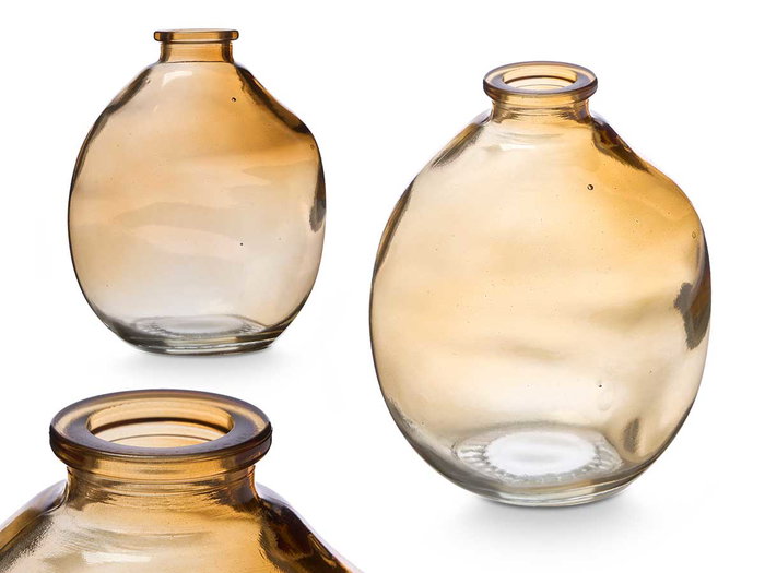 GIFTDECOR Frasco de Cristal Irregular Ámbar GIFTDECOR Frasco de Cristal Irregular Ámbar