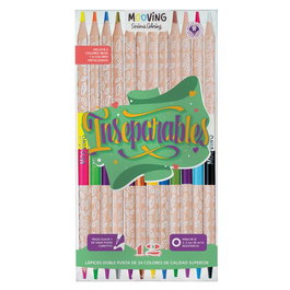 Lapices De Colores Mooving Bicolor Estuche De 12