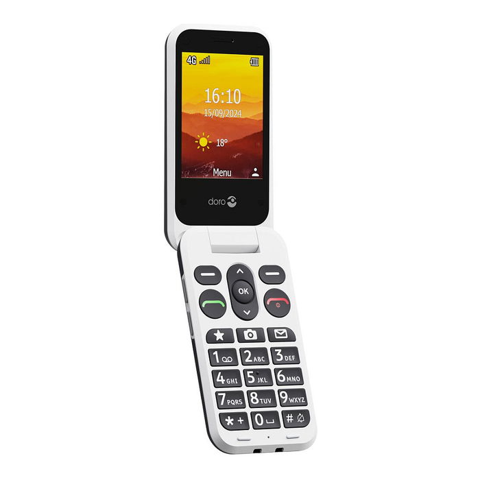 Doro Leva L20 Negro Blanco Teléfono Móvil 4G Pantalla 2.8" Cámara 2MP Batería 1150mAh Doro Leva L20 Negro Blanco Teléfono Móvil 4G Pantalla 2.8" Cámara 2MP Batería 1150mAh