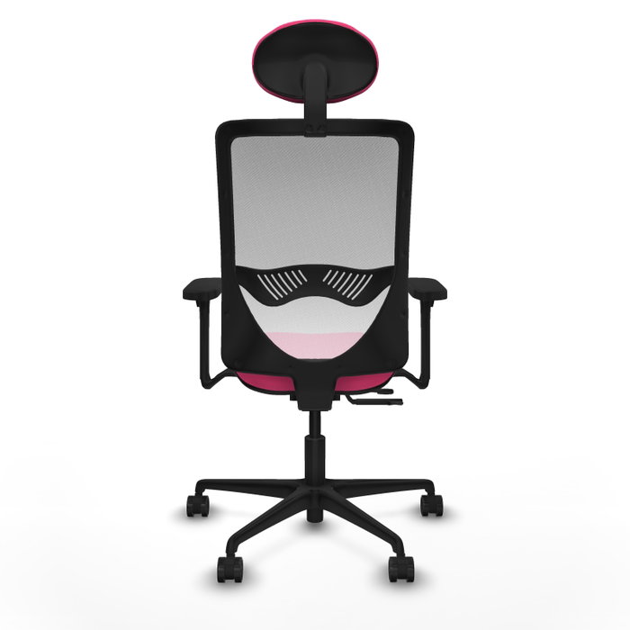 PIQUERAS Y CRESPO Silla de oficina Zulema Rosa con malla Blanca