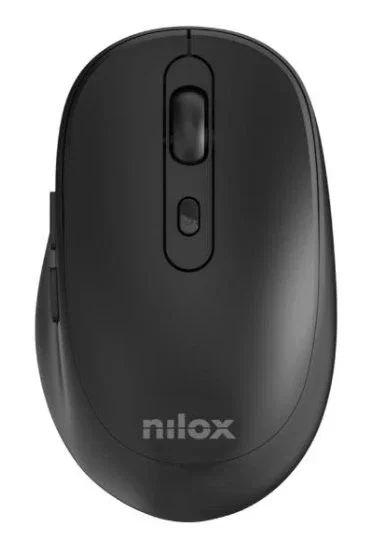 Nilox NXMOWI4001 Ratón Inalámbrico Óptico RF 3200 DPI, 6 Botones, Negro, para Oficina, Hasta 10 m de Alcance, Plug & Play