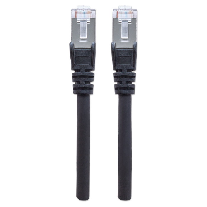 Intellinet Cable de Red RJ45 Patch Cat6 S/FTP Cobre LSZH 5 m, Negro, Blindado (S-STP), Conectores Chapados en Oro, 1000 Mbps