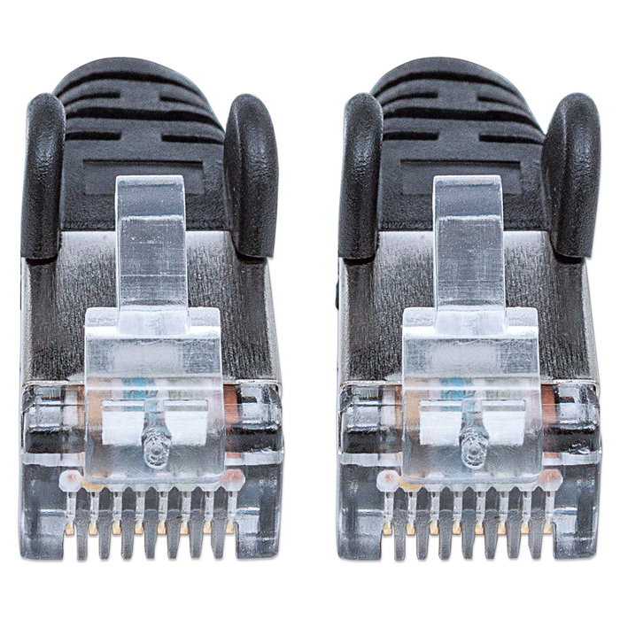 Intellinet Cable de Red RJ45 Patch Cat6 S/FTP Cobre LSZH 5 m, Negro, Blindado (S-STP), Conectores Chapados en Oro, 1000 Mbps