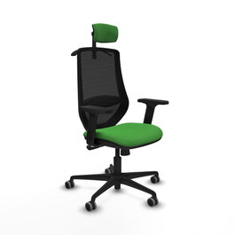 PIQUERAS Y CRESPO Silla de oficina Mardos con mecanismo Sincro, Verde y Negro
