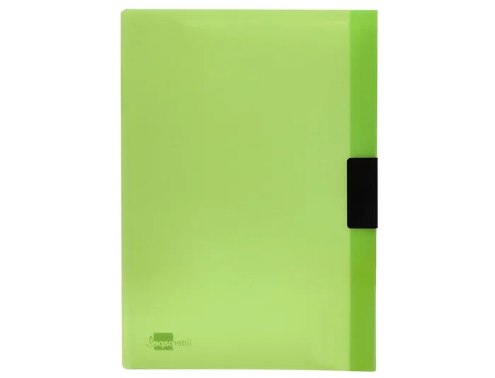 Liderpapel Carpeta Dossier con Pinza Deslizante Verde Translúcido DIN A4