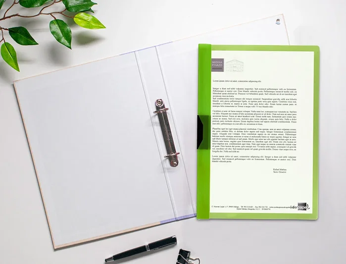 Liderpapel Carpeta Dossier con Pinza Deslizante Verde Translúcido DIN A4