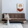 Ixia Sofá-cama Taupe con Madera de Decoración