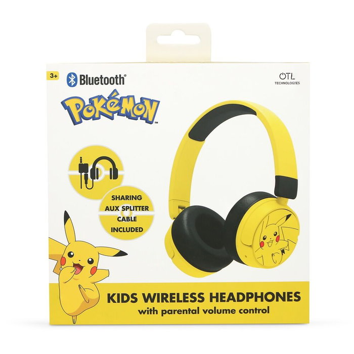 OTL TECHNOLOGIES Auriculares Infantiles Pikachu Pokemon Bluetooth con Cancelación de Ruido Activo ANC y Batería de 20 Horas OTL TECHNOLOGIES Auriculares Infantiles Pikachu Pokemon Bluetooth con Cancelación de Ruido Activo ANC y Batería de 20 Horas