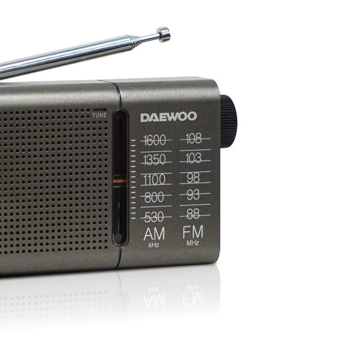 Daewoo Radio Portátil DW1035 Gris Oscuro