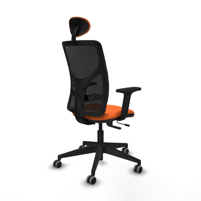 PIQUERAS Y CRESPO Silla de oficina Motilla Naranja con mecanismo Sincro/Traslack