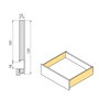 Emuca Cajón exterior Vertex Push Sincro con regulación 3D de altura 131mm, 40kg, profundidad 500mm, Acero, Gris antracita