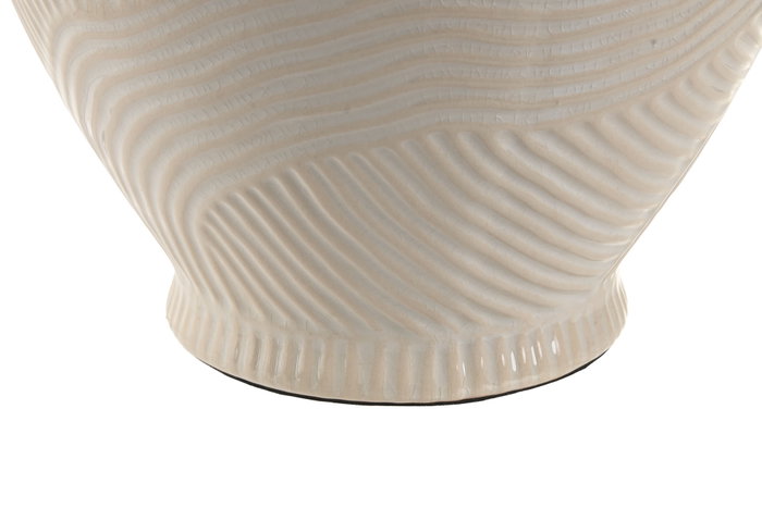 DKD Home Decor Lámpara de Sobremesa Cerámica y Lino Crema 45x45x60 cm DKD Home Decor Lámpara de Sobremesa Cerámica y Lino Crema 45x45x60 cm