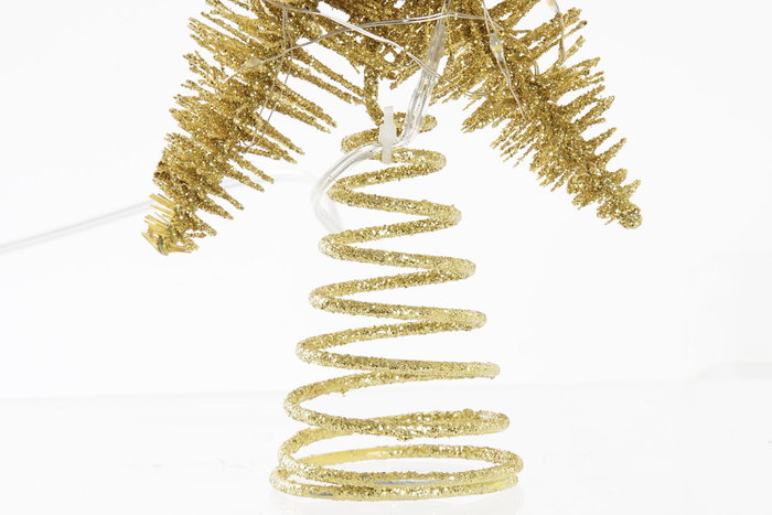 DKD Home Decor Estrella LED Árbol Dorado 18x5x20 cm