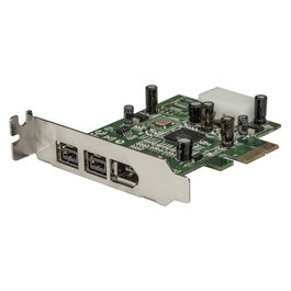 StarTech.com Tarjeta FireWire PCI Express 3 Puertos 800+400, Low Profile, PCIe 1.1, Verde