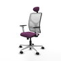 PIQUERAS Y CRESPO Silla de oficina Motilla con mecanismo Sincro, Morado y Blanco