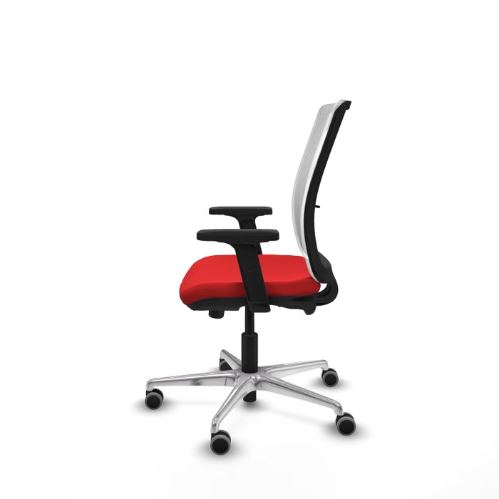 PIQUERAS Y CRESPO Silla de oficina Haches con mecanismo Sincro/Traslack, Rojo y Blanco PIQUERAS Y CRESPO Silla de oficina Haches con mecanismo Sincro/Traslack, Rojo y Blanco