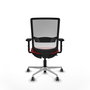 PIQUERAS Y CRESPO Silla de oficina Haches con mecanismo Sincro/Traslack, Rojo y Blanco