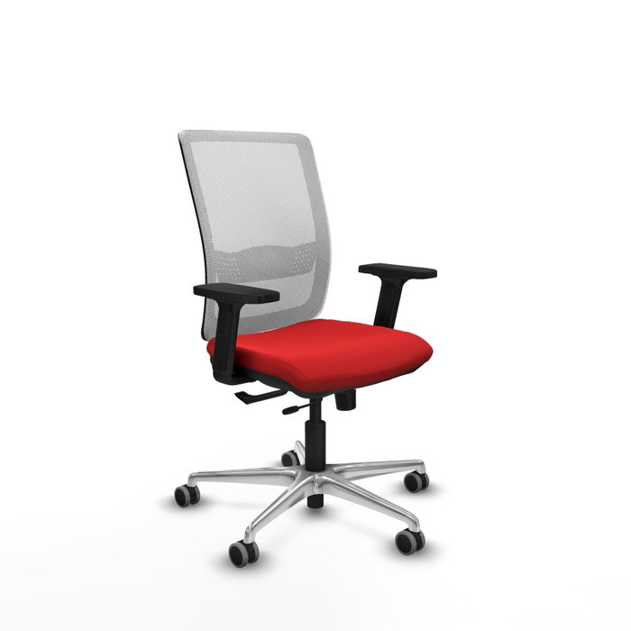 PIQUERAS Y CRESPO Silla de oficina Haches con mecanismo Sincro/Traslack, Rojo y Blanco PIQUERAS Y CRESPO Silla de oficina Haches con mecanismo Sincro/Traslack, Rojo y Blanco