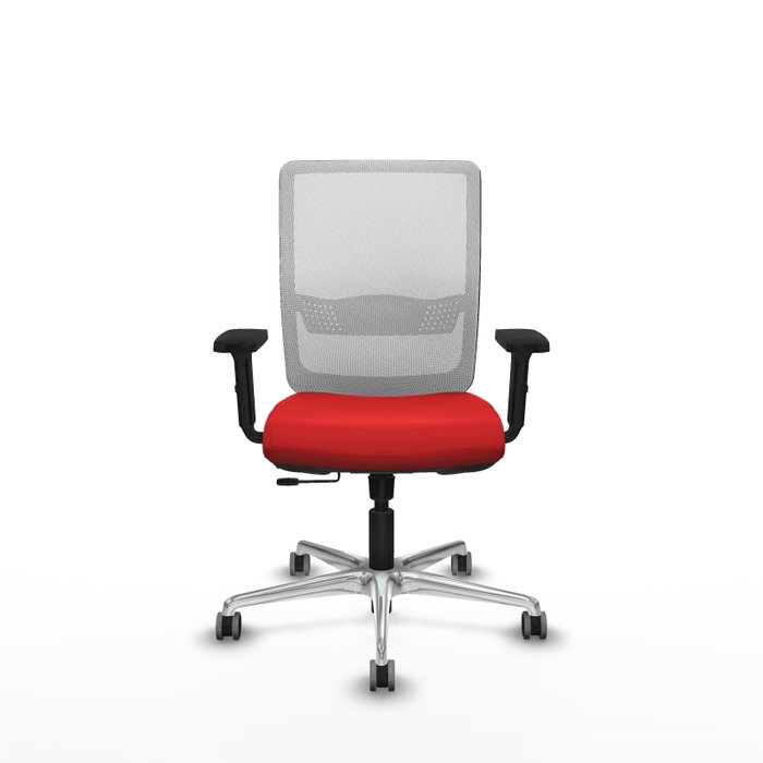 PIQUERAS Y CRESPO Silla de oficina Haches con mecanismo Sincro/Traslack, Rojo y Blanco PIQUERAS Y CRESPO Silla de oficina Haches con mecanismo Sincro/Traslack, Rojo y Blanco