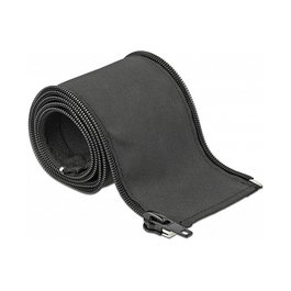 DeLOCK Manga tejida con cierre de cremallera resistente al calor 1 m x 25 mm negro