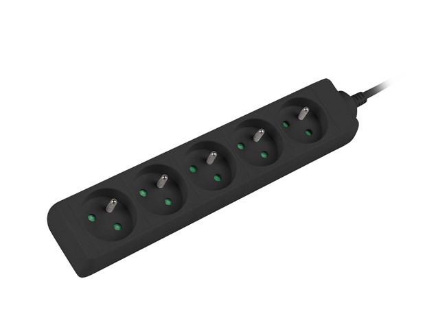 Lanberg Regleta de 5 tomas PL con cable de 1,5m, negra Lanberg Regleta de 5 tomas PL con cable de 1,5m, negra