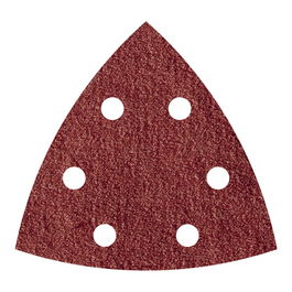 Wolfcraft Gr240 - Paquete de 5 Hojas de Lija Autoadhesiva Triangular, Grano 240, 95 mm, para Lijado de Madera y Metal