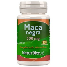 NATURBITE Maca Negra 500Mg 120 Comp. Suplemento a base de extracto de raíz de maca.